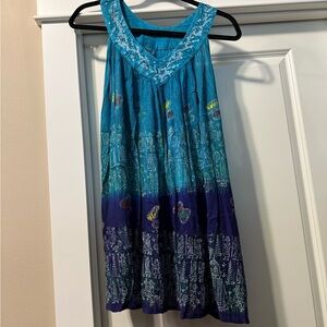 Advance Apparels Teal and Purple Swim Coverup